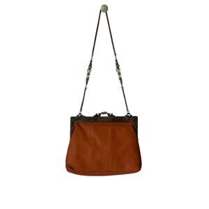 Vintage Le Chic Orange Leather Shoulder Bag